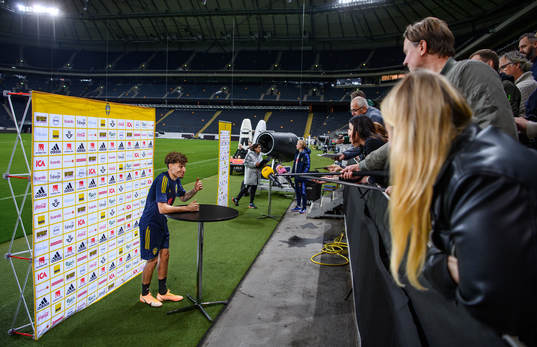 Jordan Larsson of the Swedish national football team