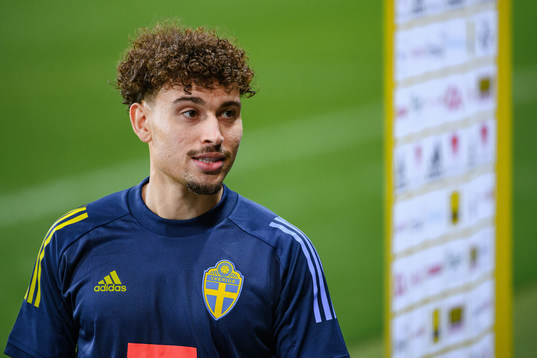 Jordan Larsson of the Swedish national football team