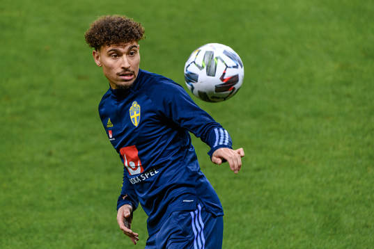 Jordan Larsson of the Swedish national football team