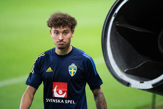 Jordan Larsson of the Swedish national football team