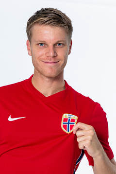 Sigurd Rosted of the Norwegian national football team poses