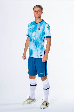 Sigurd Rosted of the Norwegian national football team poses