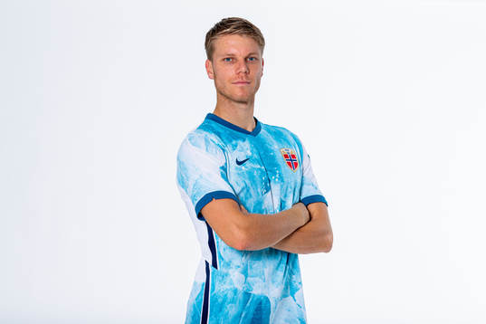 Sigurd Rosted of the Norwegian national football team poses
