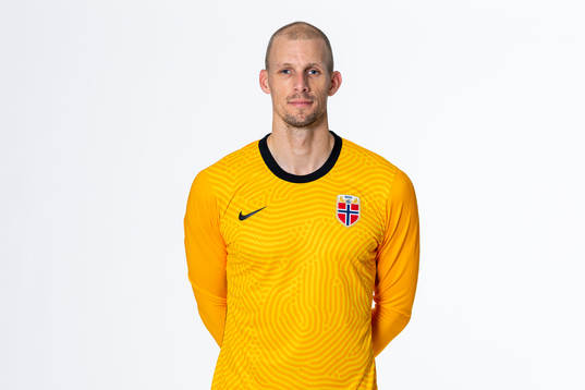 Goalkeeper André Hansen of the Norwegian national football