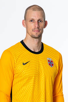 Goalkeeper André Hansen of the Norwegian national football