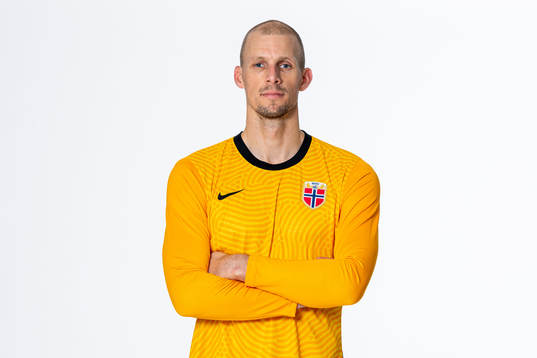 Goalkeeper André Hansen of the Norwegian national football