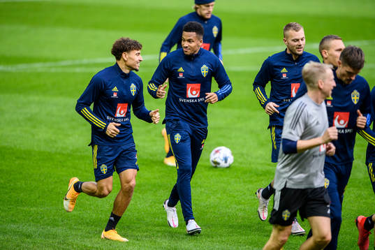 Jordan Larsson and Martin Olsson of the Swedish national