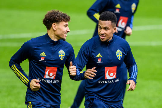 Jordan Larsson and Martin Olsson of the Swedish national