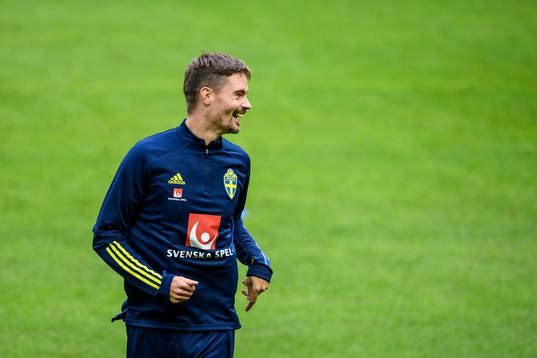 Mikael Lustig of the Swedish national football team