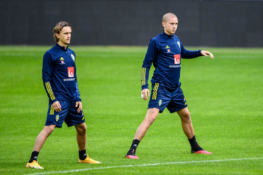 Kristoffer Olsson and Sebastian Holmén of the Swedish