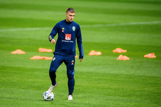 Emil Krafth of the Swedish national football team