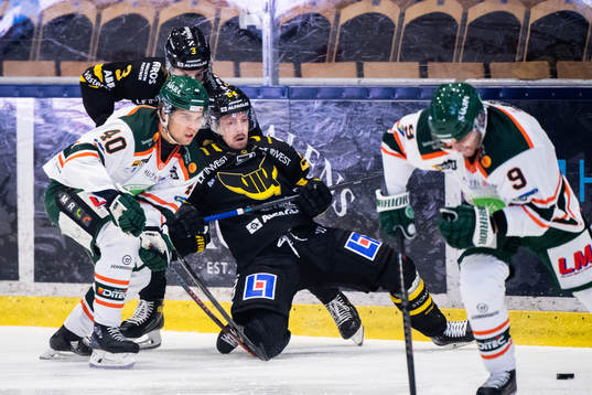 Kristianstads Kalle Miketinac och Västerås Joakim Hillding
