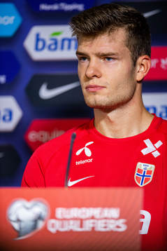 Alexander Sørloth of the Norwegian national football team