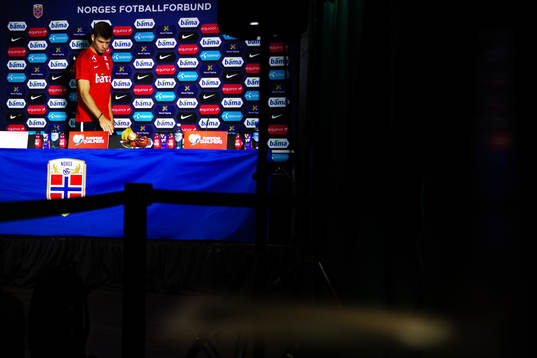 Alexander Sørloth of the Norwegian national football team