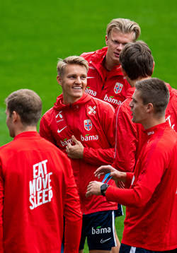Martin Ødegaard of the Norwegian national football team