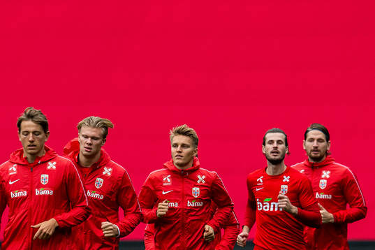 Sander Berge, Erling Braut Haaland, Martin Ødegaard,