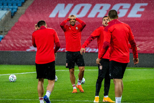 Aleksandar Kolarov of the Serbian national football team