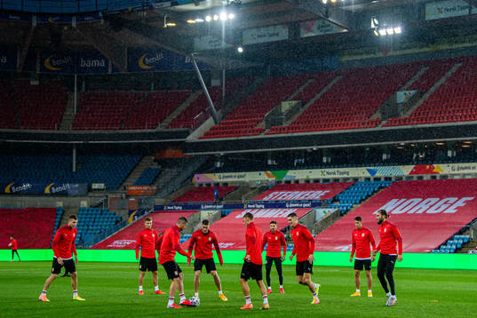 Nikola Milenković and players of the Serbian national