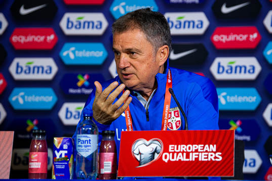 Ljubisa Tumbakovic, head coach of the Serbian national