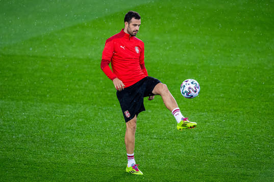 Luka Milivojević of the Serbian national football team