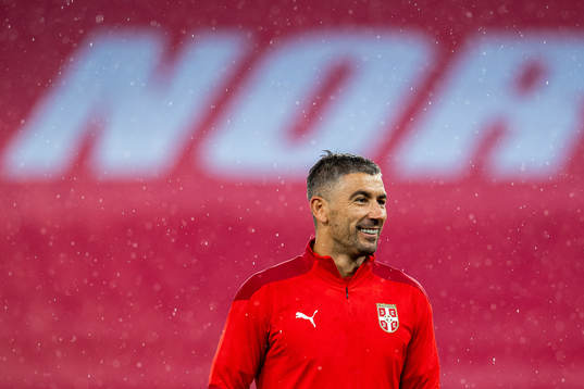Aleksandar Kolarov of the Serbian national football team