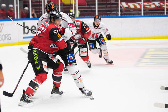 Malmö Redhawks Emil Sylvegård och Örebros Linus Arnesson