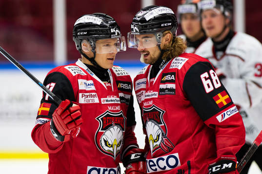 Malmö Redhawks Jan-Mikael Järvinen och Adam Brodecki