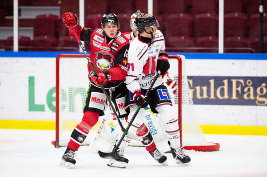 Malmö Redhawks Linus Lindstrand-Cronholm  och Örebros