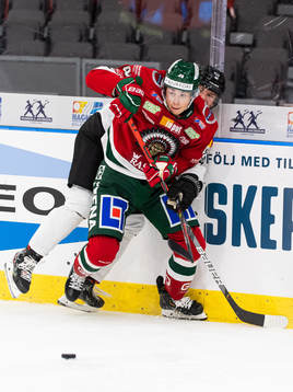 Frölundas Joel Mustonen och Brynäs Tom Hedberg