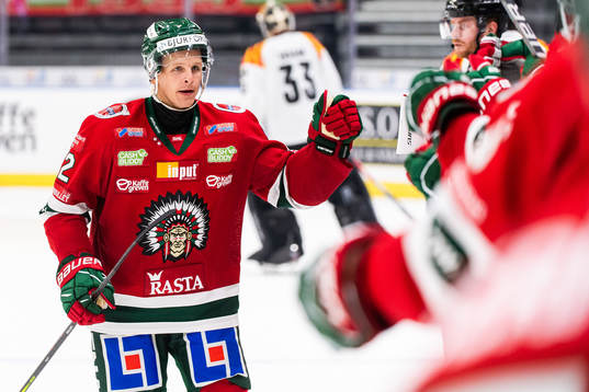 Frölundas Max Friberg jublar