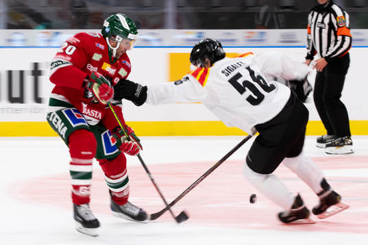 Frölundas Joel Lundqvist och Brynäs Jonathan Sigalet