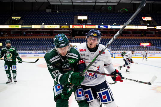 Färjestads Albin Eriksson och Linköpings Petteri Nikkilä