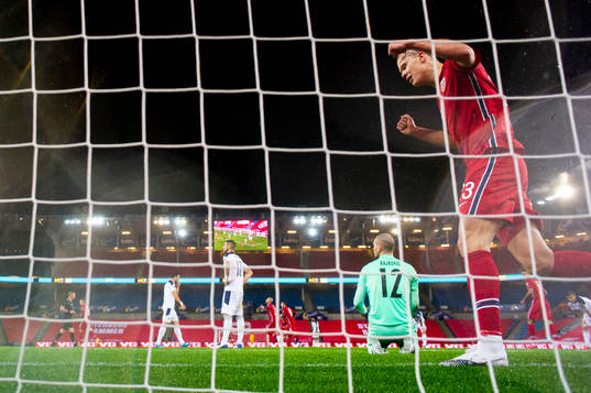 Erling Braut Haaland of Norway celebrates