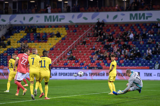 Goalkeeper Karl-Johan Johnsson of Sweden with a save