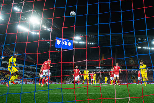 Alexander Isak of Sweden scores 0-1