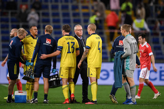 Robin Quaison, Gustav Svensson , head coach Janne