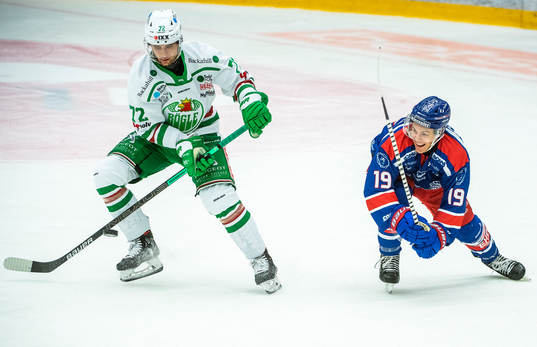 Oskarshamns Tyler Kelleher och Rögles Daniel Zaar