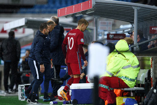 Martin Ødegaard of Norway leaves the pitch