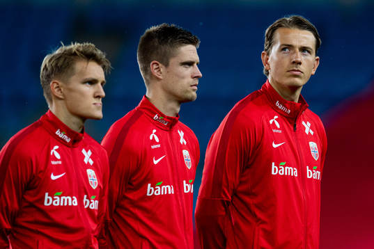 Martin Ødegaard, Markus Henriksen and Sander Berge of