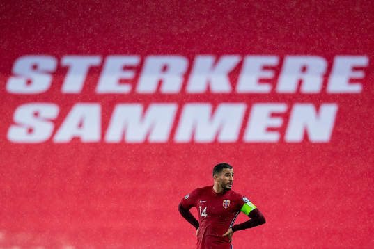 Omar Elabdellaoui of Norway looks dejected