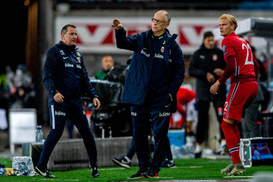 Lars Lagerbäck, head coach of Norway