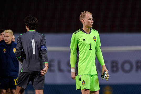 Goalkeeper Tom Ottele of Luxembourg and goalkeeper Pontus