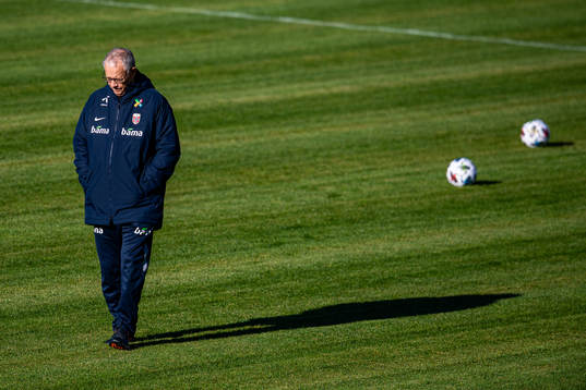 Lars Lagerbäck, head coach of the Norwegian national