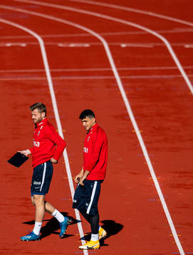 Fredrik Midtsjø and Mohamed «Moi» Elyounoussi of the