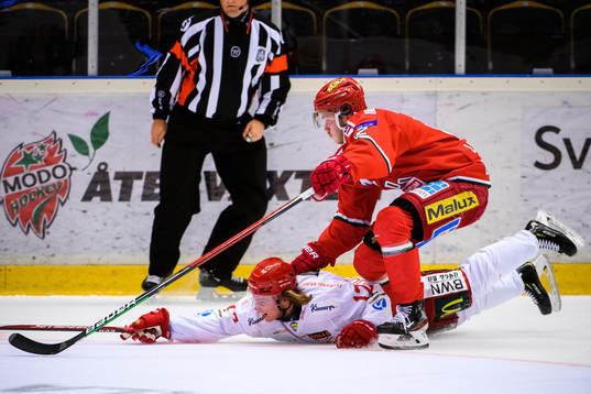 Modos Jesper Lindgren  och Almtunas Tim Söderlundunder