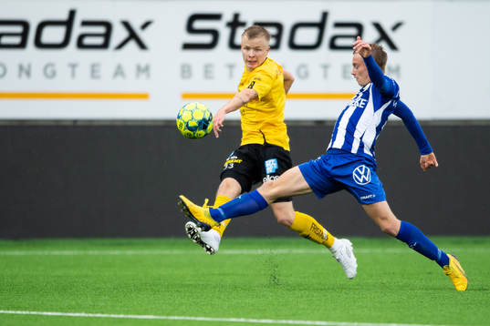 Elfsborgs Kevin Liimatainen och IFK Göteborgs Hannes