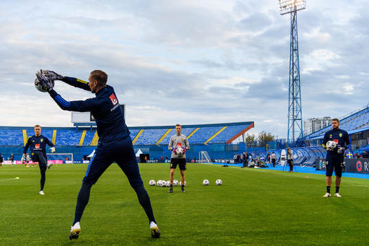 Goalkeeper Karl-Johan Johnsson, goalkeeper Robin Olsen and
