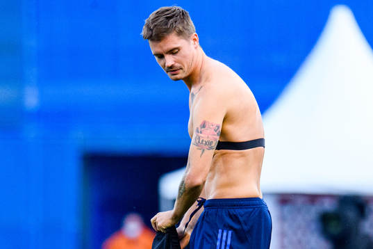 Mikael Lustig of the Swedish national football team