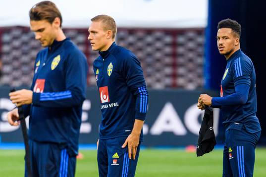Albin Ekdal, Ludwig Augustinsson and Martin Olsson of the