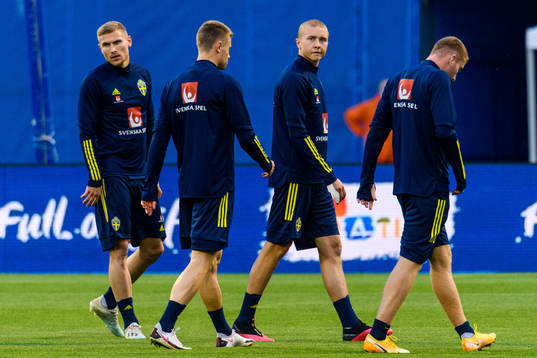 Carl Starfelt and Sebastian Holmén of the Swedish national